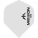 Mission Logo 150 Dart Flights- White - 150 Micron - UV Finish - No2 - Std