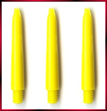 10X3 10 Sets Yellow Fluro Short Deflectagrip Plus Dart Stems/Shafts 